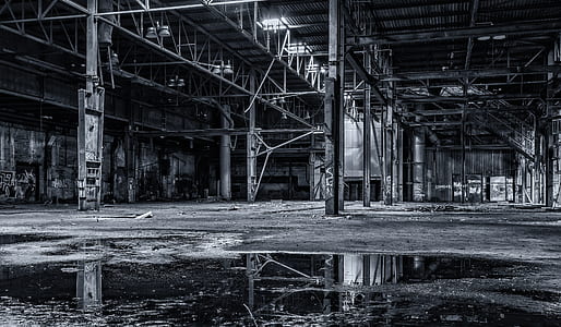 grayscale photography of inside the building thumbnail
