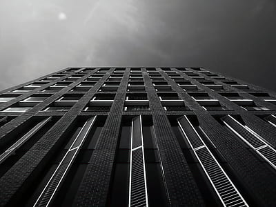 black-and-white, city, sky, building thumbnail