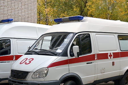 white and red ambulance van thumbnail