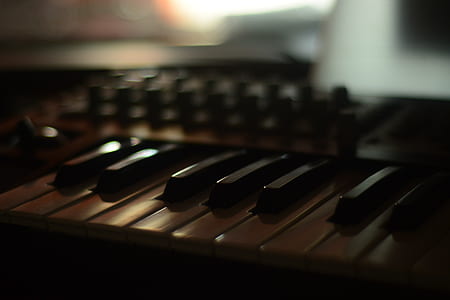 black electronic keyboard on macro photography thumbnail