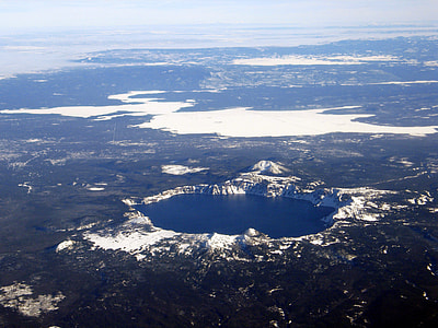 Aerial View of Crater Lake National Park, Oregon thumbnail