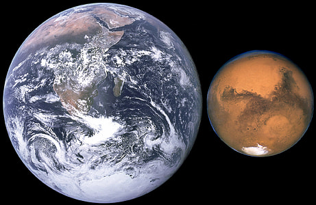 Comparison of Earth and Mars thumbnail