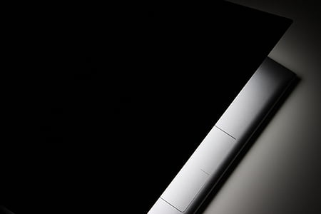 closed, photo, black, laptop, computer, apple thumbnail