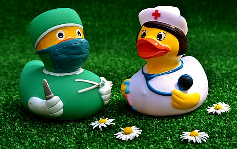 two doctor and nurse rubber duckies thumbnail