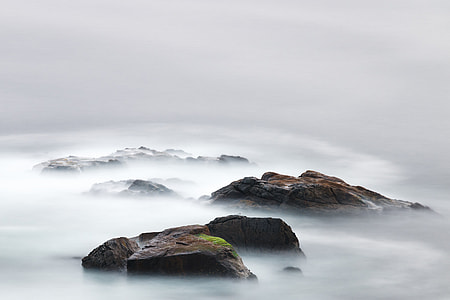 boulders with fog photo thumbnail