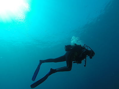 underwater photography of person thumbnail