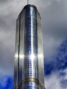 blue and black glass building thumbnail
