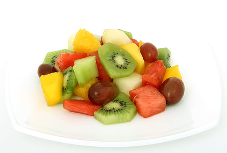 fruit salad serve in white ceramic plate thumbnail