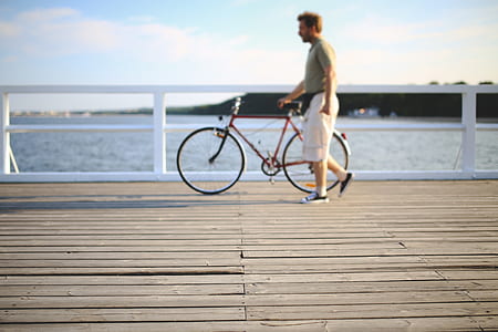 Man with bicycle thumbnail