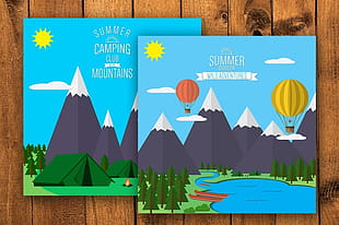 Mountain Flat Illustrations eps file