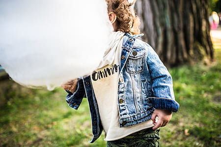 children in blue denim button-up jacket thumbnail