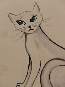 cat, drawing, image, painting, animal, graffiti thumbnail