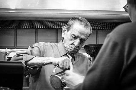 Grayscale Photo of Man thumbnail