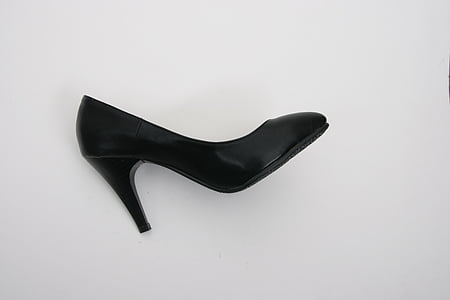 unpaired women's black leather closed-toe platform stiletto thumbnail