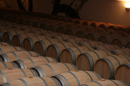 brown wooden barrel lot thumbnail