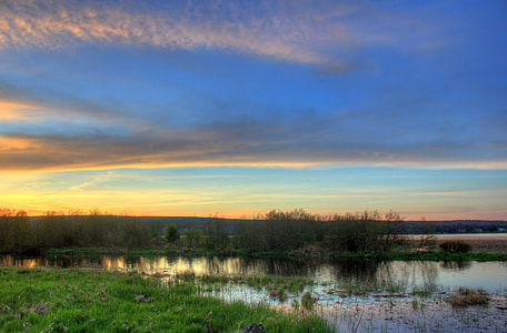 Dusk Skies over Marshy Landscape in the Upper Peninsula, Michigan thumbnail