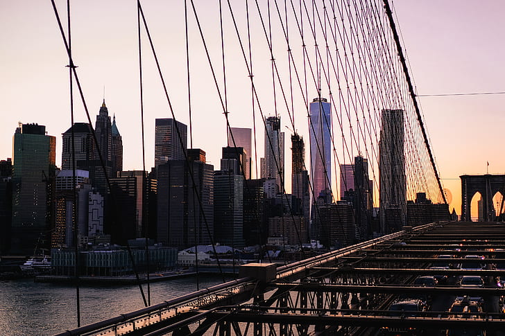 brown suspension bridge during daytime