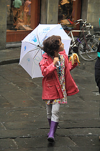 girl holding umbrella and banana thumbnail