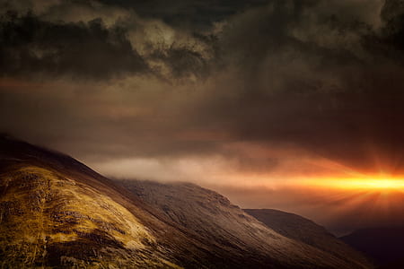 landscape photography of a mountain during golden hour thumbnail