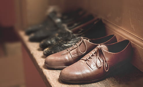 Close-Up Photography of Brown Leather Shoes thumbnail