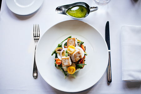cooked food on white ceramic plate thumbnail