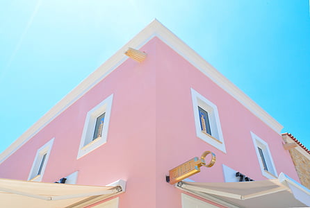 pink and white concrete house structure thumbnail