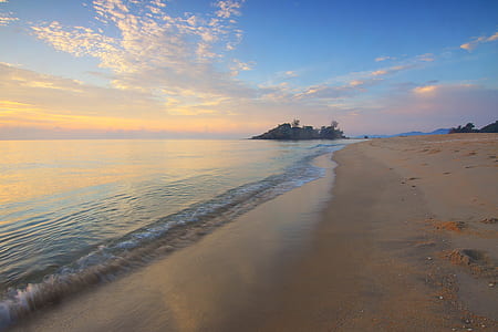 sea, dawn, landscape, nature thumbnail