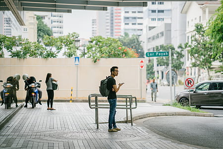 Man Carrying Backpack thumbnail