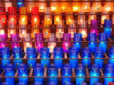 photo of assorted-color glass candle holders thumbnail
