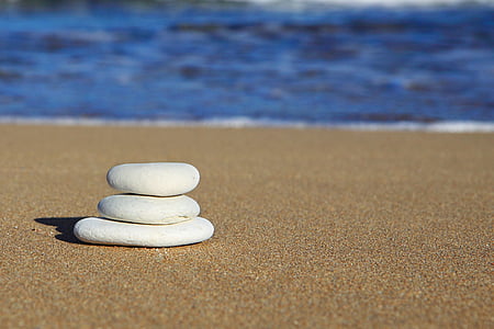 close up photo of stack of white stones thumbnail