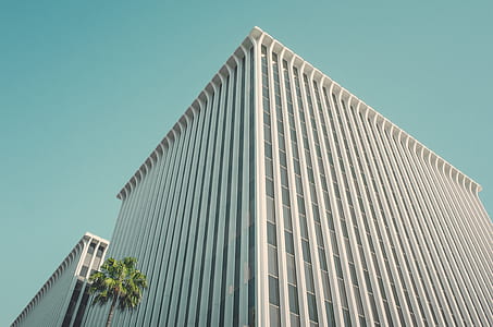 low-angle photography of white mid-rise building thumbnail