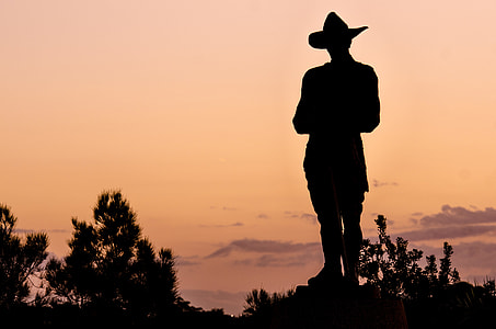 silhouette photo of man wearing hat thumbnail