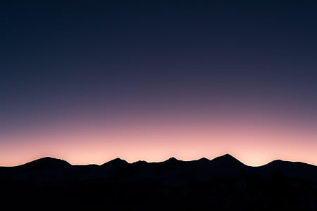 silhouette photography of mountains thumbnail