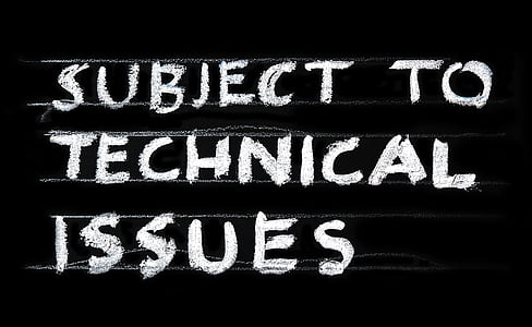 Subject to technical issues text thumbnail
