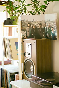 Photo of Group of Men on Top of Brown Speaker thumbnail