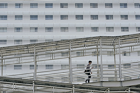 Man walking in tunnel in Jakarta, Indonesia thumbnail