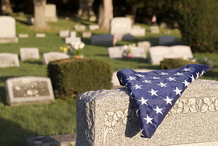 blue country flag on gray tomb thumbnail