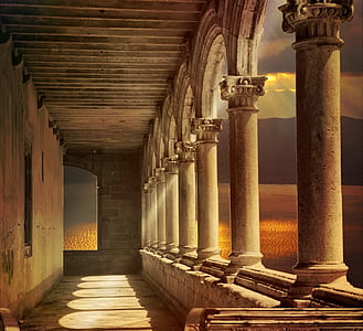 brown concrete hallway thumbnail