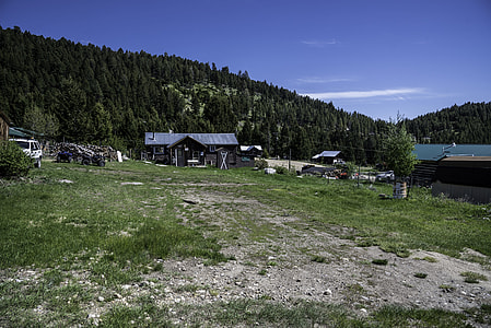Hills with trees around the town of Elkhorn, Montana thumbnail