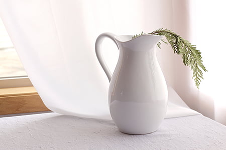 green plant on white ceramic vase thumbnail