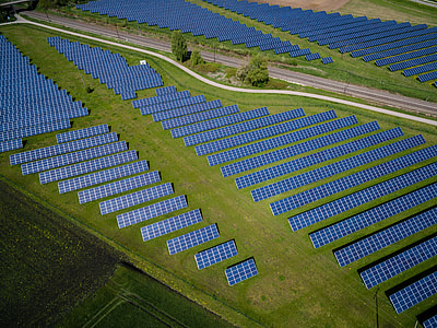 aerial photo of solar panels in open area thumbnail