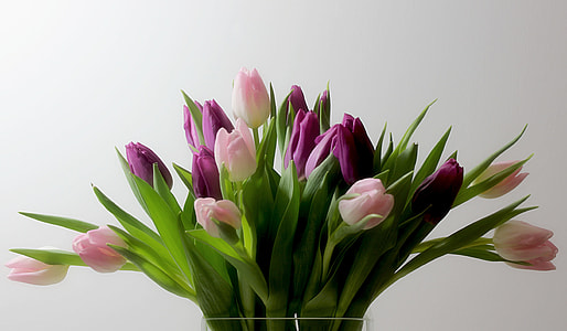 pink and violet flower arrangement thumbnail