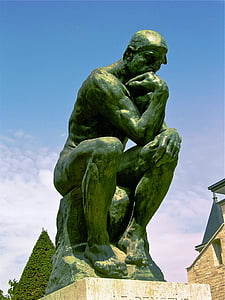 brass-colored The Thinker statue thumbnail