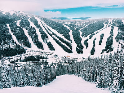 top view of snowy mountain thumbnail