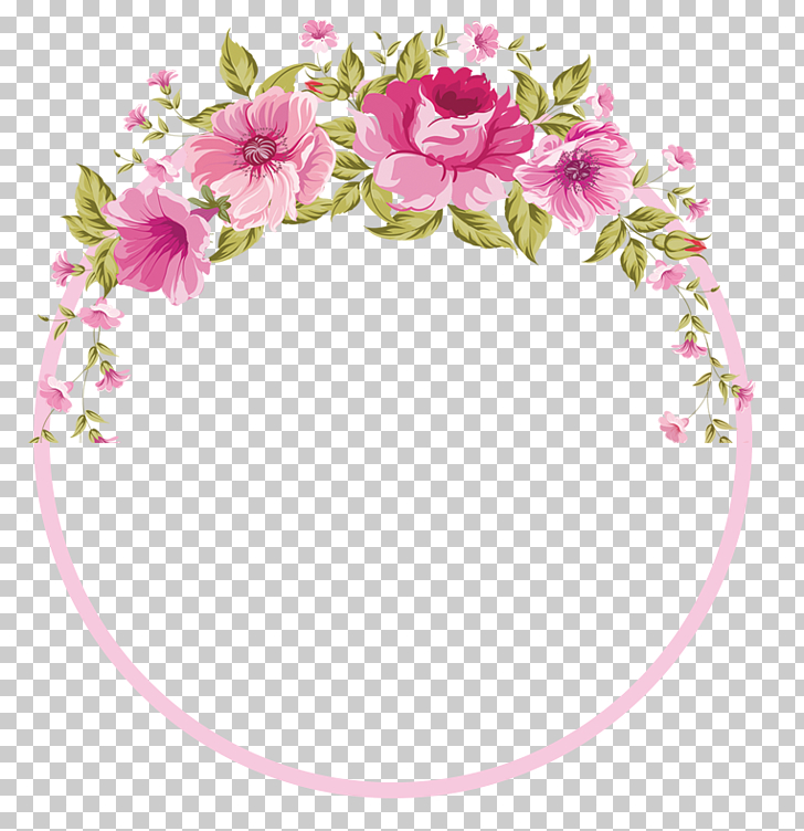 Flower Stock photography , Flowers Border, pink and green flowers border PNG clipart