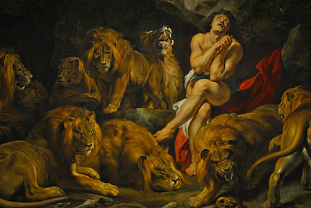 Daniel in the lion's den painting thumbnail