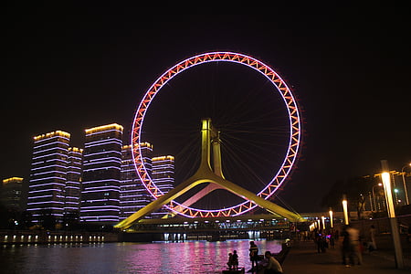 ferris wheel during night thumbnail