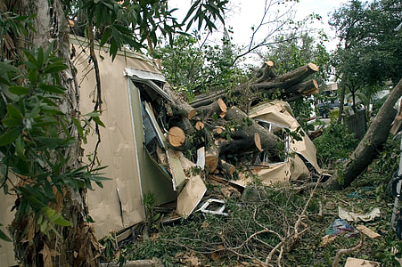 Damage done from Hurricane Katrina in Davie, Florida thumbnail