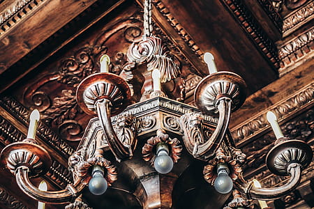Lit White Uplight Chandelier thumbnail