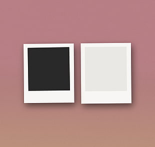 Mockup of polaroid photos psd file